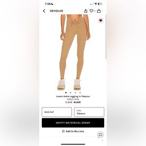 Revolve STRUT THIS Women's Lovers Ankle Legging in Tobacco L